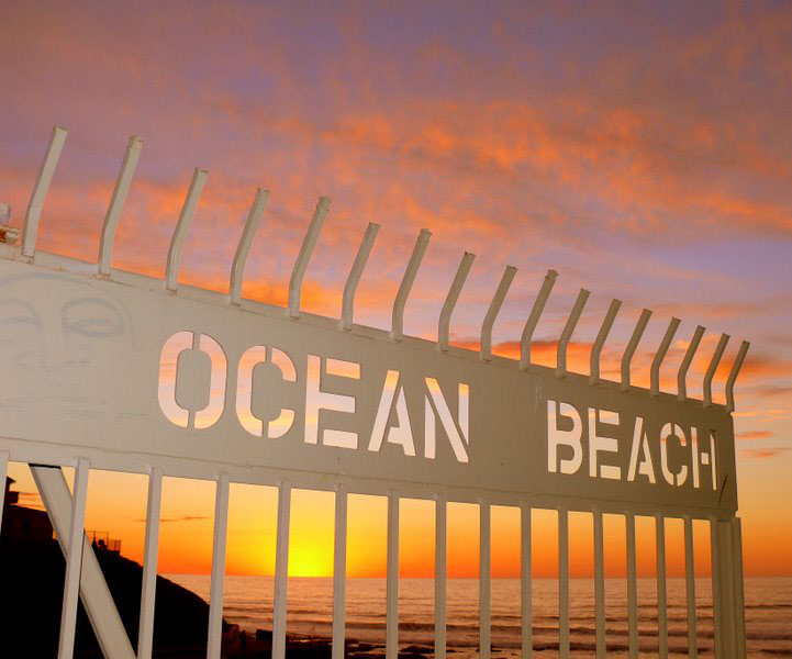 Ocean Beach, CA at sunset